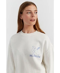 Chinti & Parker Women's Peanuts Athletics Graphic Cotton Sweatshirt