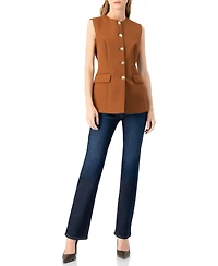 Ivonne Women's Solid Vest with Pockets