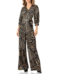 Ivonne Women's Printed Deep V-Neck Blouse