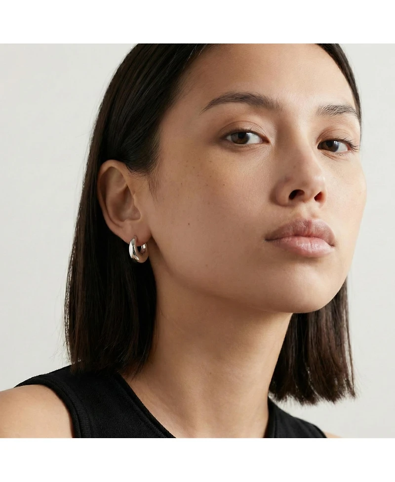 Joey Baby Silver-Tone Huggie Hoop Earrings