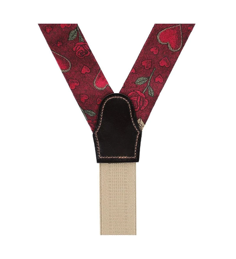 Trafalgar Amor Valentine's Note Silk Button End Suspenders