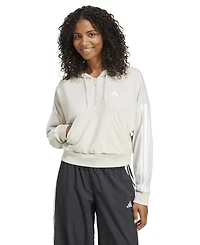 adidas Women's Essentials 3-Stripes French Terry Quarter-Zip Hoodie