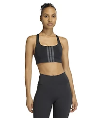 adidas Women's Optime Workout 3-Stripes Medium Support Bra