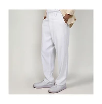 Campus Sutra Men's Tailored Linen-Blend Trousers