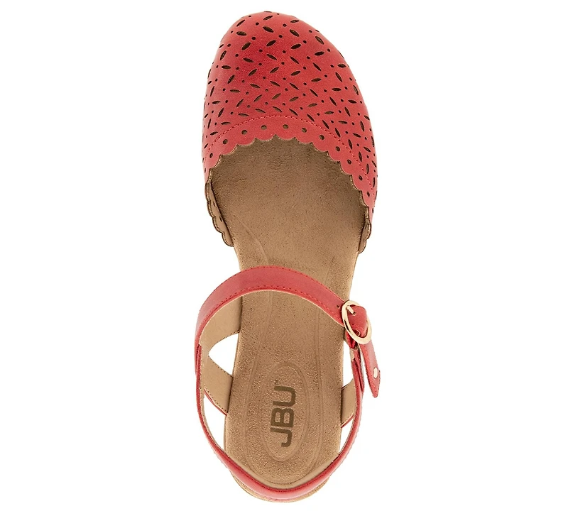 Jbu Women's Vinya Round Toe Wedge Sandals