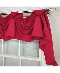 Rlf Home Classic Twil 3-s Victory 100% Cotton Tab Top Swag Window Curtain 54" x 25" Red