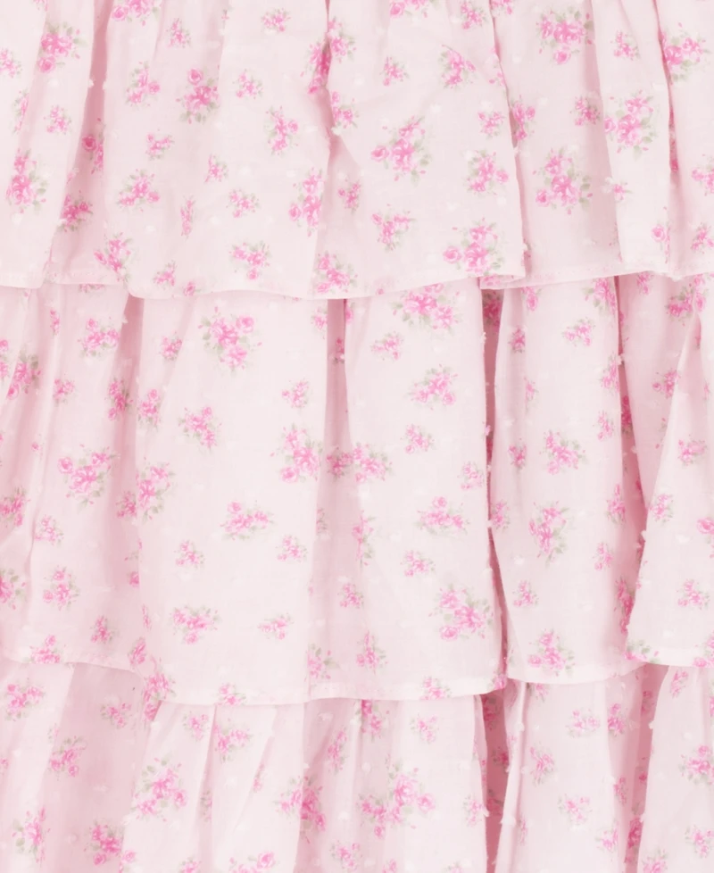 Rare Editions Girls' 7-16 Floral Clip Dot Dress and Bag, 2-Piece Set