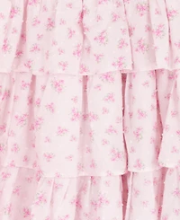 Rare Editions Girls' 7-16 Floral Clip Dot Dress and Bag, 2-Piece Set