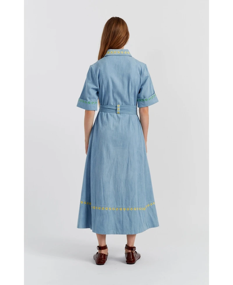 Chinti & Parker Women's Chambray Buttercup Shirt Dress