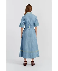 Chinti & Parker Women's Chambray Buttercup Shirt Dress