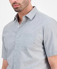 Alfani Men's Cotton Luke Short-Sleeve Pocket Shirt, Macy's Exclusive
