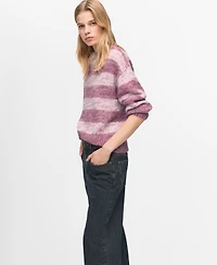 Mango Women's Oversized Striped Sweater