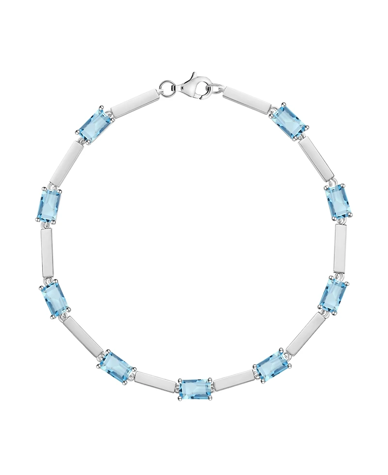 Macy's Lab-Grown Amethyst (2.2 ct. t.w.) Bracelet Sterling Silver (Also Available Multi-Stones)
