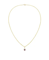 Macy's 2-Pc. Amethyst (3.2 ct. t.w.) and Lab-Grown White Sapphire (0.18 Earrings Pendant Set 14k Gold Over Sterling Silver (Also Avai