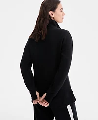 Id Ideology Women's French Terry Half-Snap Sweater, Macy's Exclusive