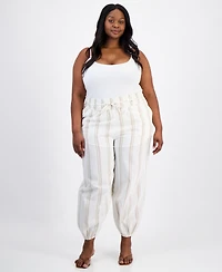And Now This Trendy Plus Striped Jogger Pants, Macy's Exclusive