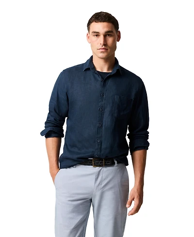 Rodd Gunn Men's Coromandel Linen Long Sleeve Slim Fit Shirt