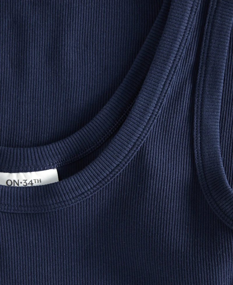 On 34th Women's Double Scoop-Neck Layering Tank Top, Macy's Exclusive