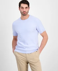 Alfani Men's Oversized Pique Knit Short-Sleeve Sweater, Macy's Exclusive
