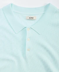 Alfani Men's Basketweave Short-Sleeve Polo Sweater, Macy's Exclusive