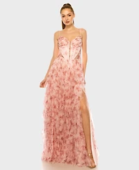 B Darlin Juniors' Spaghetti Strap Sweetheart Neck Ball Gown