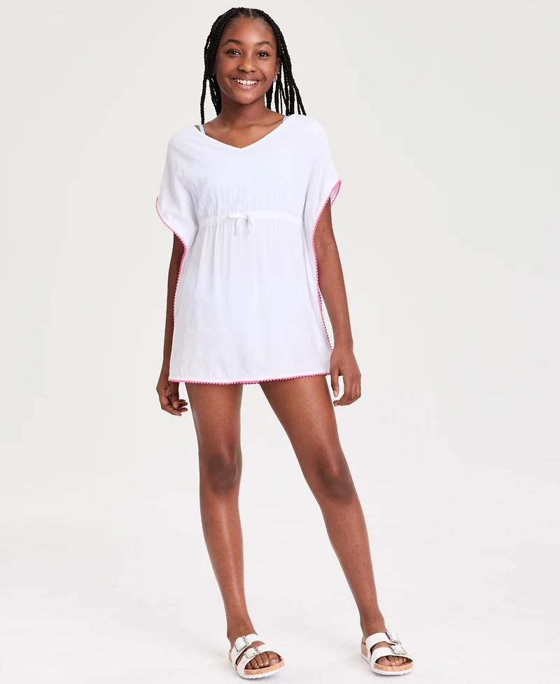 Epic Threads Girls' Xs-xl Woven Pom Cover-Up, Macy's Exclusive