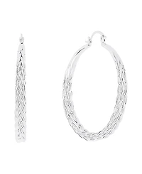 And Now This Braided Click Top Hoop Earrings