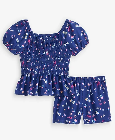 Epic Threads Girls' 12M-5T Floral-Print Top & Shorts, 2-Piece Set, Macy's Exclusive