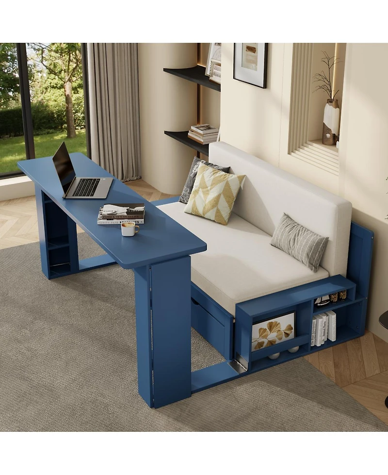 Streamdale Furniture Full Daybed with Removable Desk & Storage Drawers