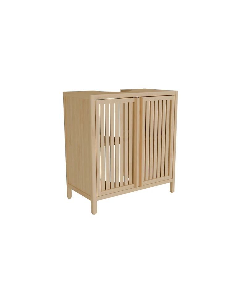 Streamdale Furniture Natural bamboo large capacity basin cabinet
