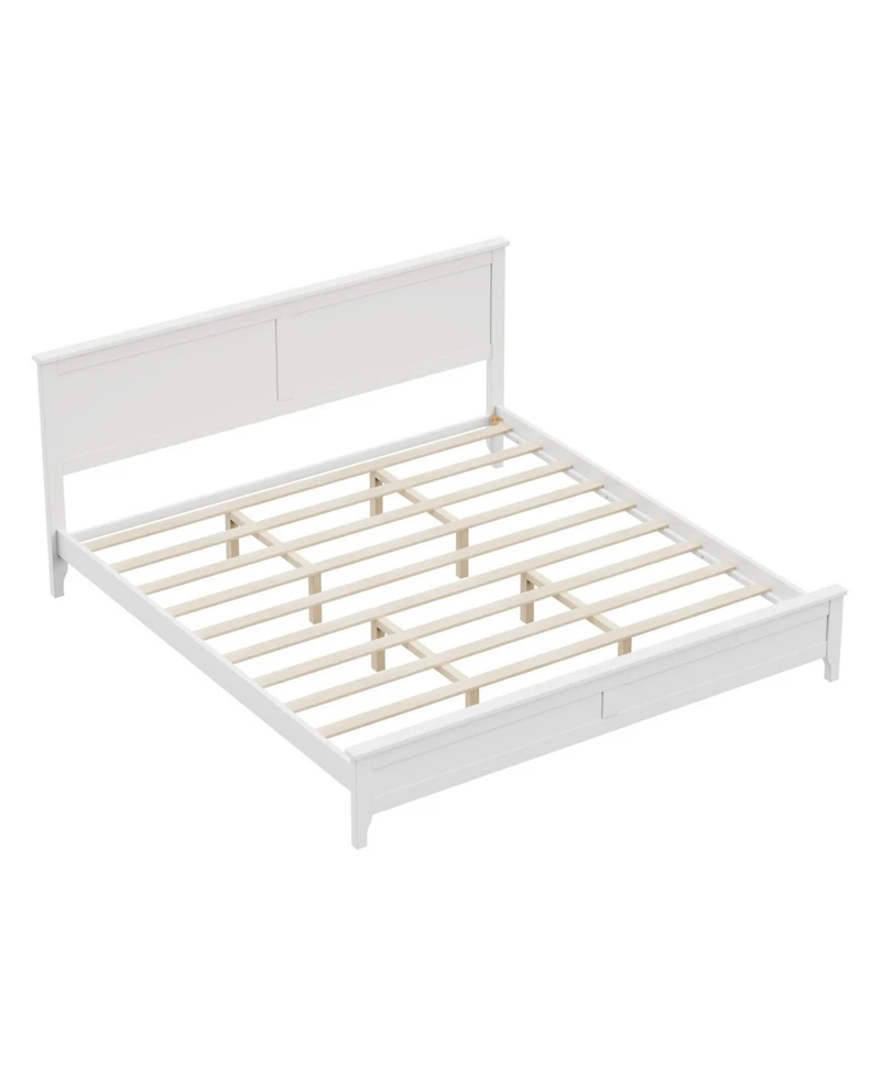 Streamdale Furniture Solid Wood King Platform Bed