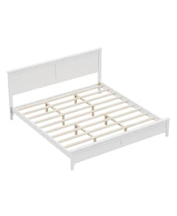 Streamdale Furniture Solid Wood King Platform Bed