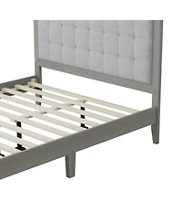 Streamdale Furniture Solid Wood Platform Headboard Queen Bed