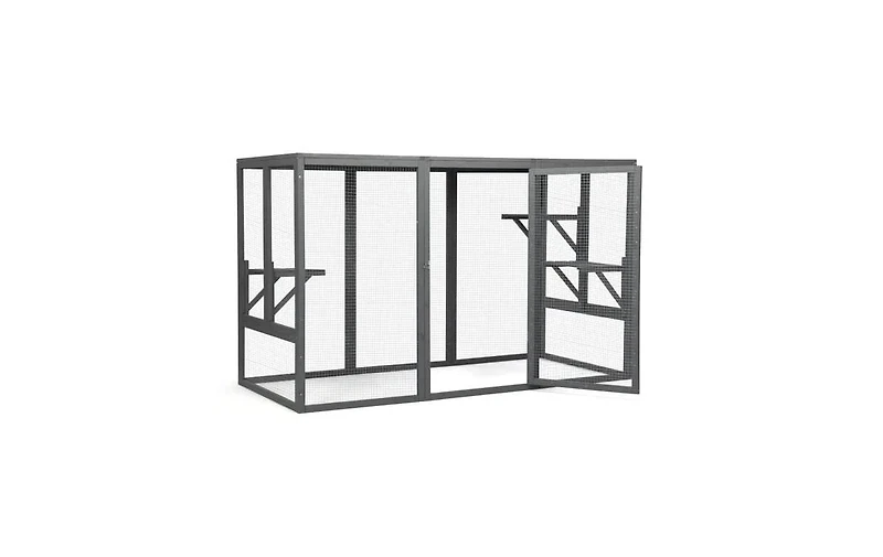 Zeus & Ruta Wooden Cat Cage