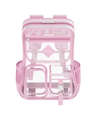 Contixo Clear Backpack for Kids & Adults, Stadium & School Approved, Waterproof Pvc Bookbag, 16.9"H x 13.7"L x 6.6"W