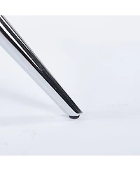 Streamdale Furniture Dining Table with Chrome Metal Leg and Tempered Glass