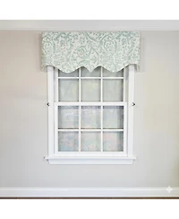 Rlf Home Flucky Regal 100% Cotton Rod Pocket Lined Window Valance 50" x 17"