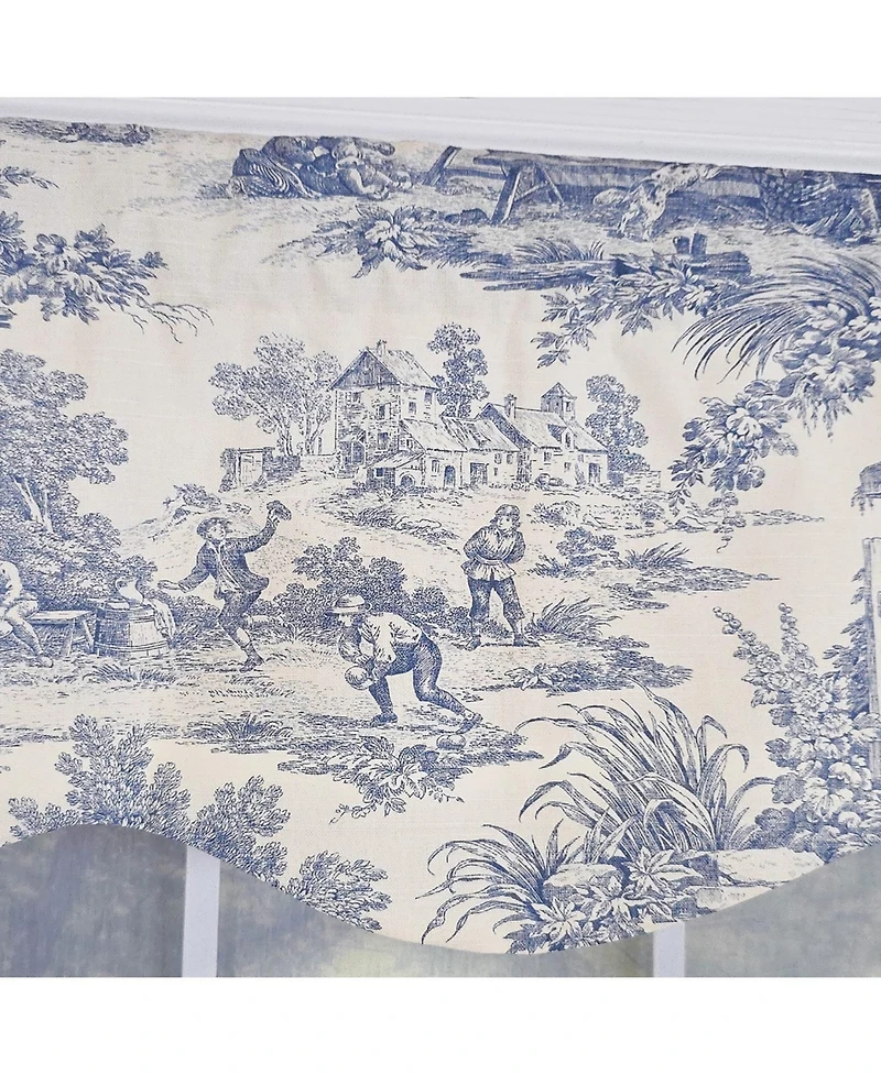 Rlf Home Old-World Provance 100% Cotton Rod Pocket Lined Window Valance 50" x 15"