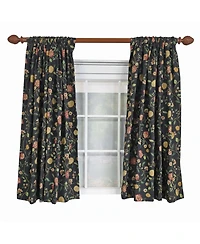 Rlf Home NightFall 100% Cotton Rod Pocket Window Curtain set of 2 Panels
