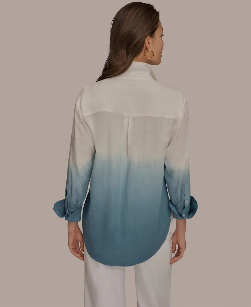 Donna Karan Weekend Women's Dip-Dye Long-Sleeve Shirt