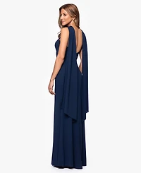 Xscape Women's Halter Neck Scarf Ball Gown