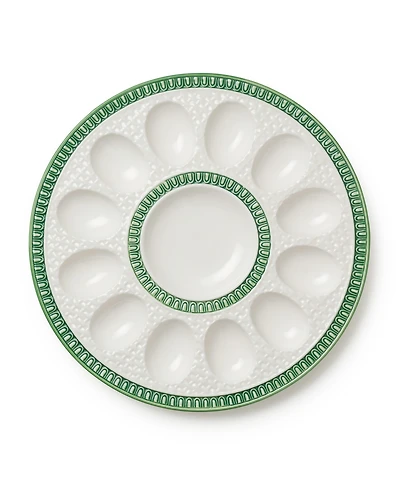 Certified International Le Jardin Embossed Egg Plate
