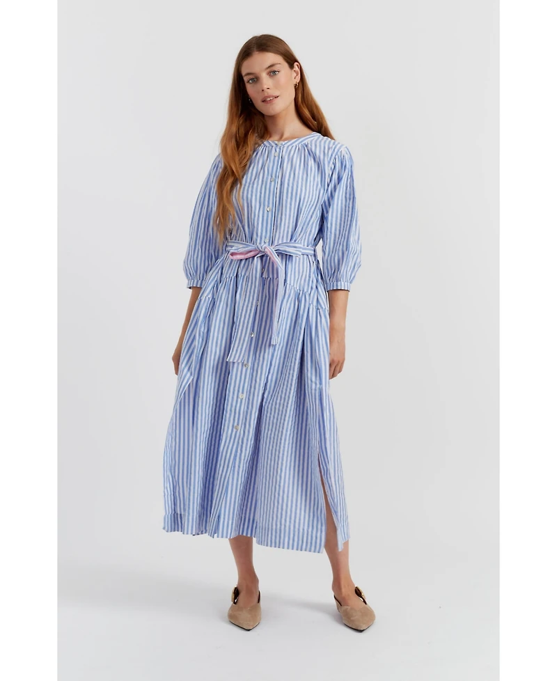 Chinti & Parker Women's Oxford Stripe Cotton Shirt Dress