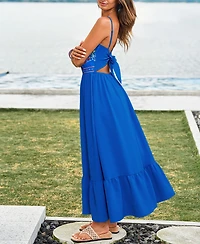 Cupshe Women's All Aboard Floral Maxi Beach Dress