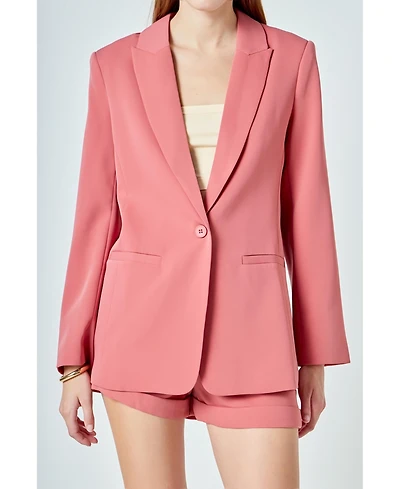 endless rose Women's Single Breasted Blazer