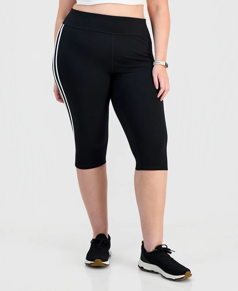 Id Ideology Plus Studio Side-Stripe Cropped Leggings, Macy's Exclusive