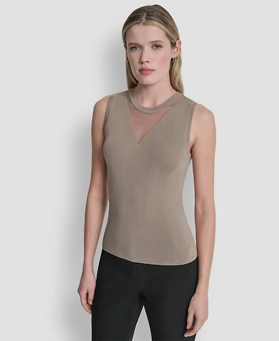 Dkny Women's Sleeveless Crewneck Sweater Top