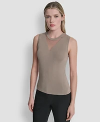 Dkny Women's Sleeveless Crewneck Sweater Top