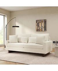 Streamdale Furniture Modern Loveseat Sofa with Four Pillows