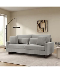 Streamdale Furniture Modern Loveseat Sofa with Four Pillows